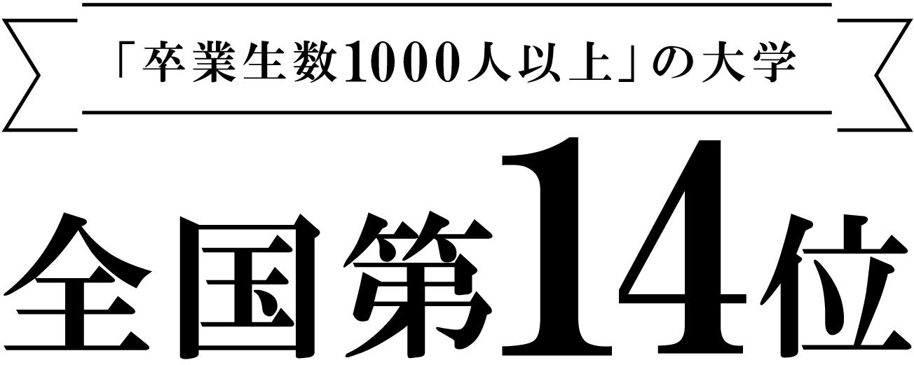 「卒業者数1000人以上」の大学　全国第14位|安田女子大学