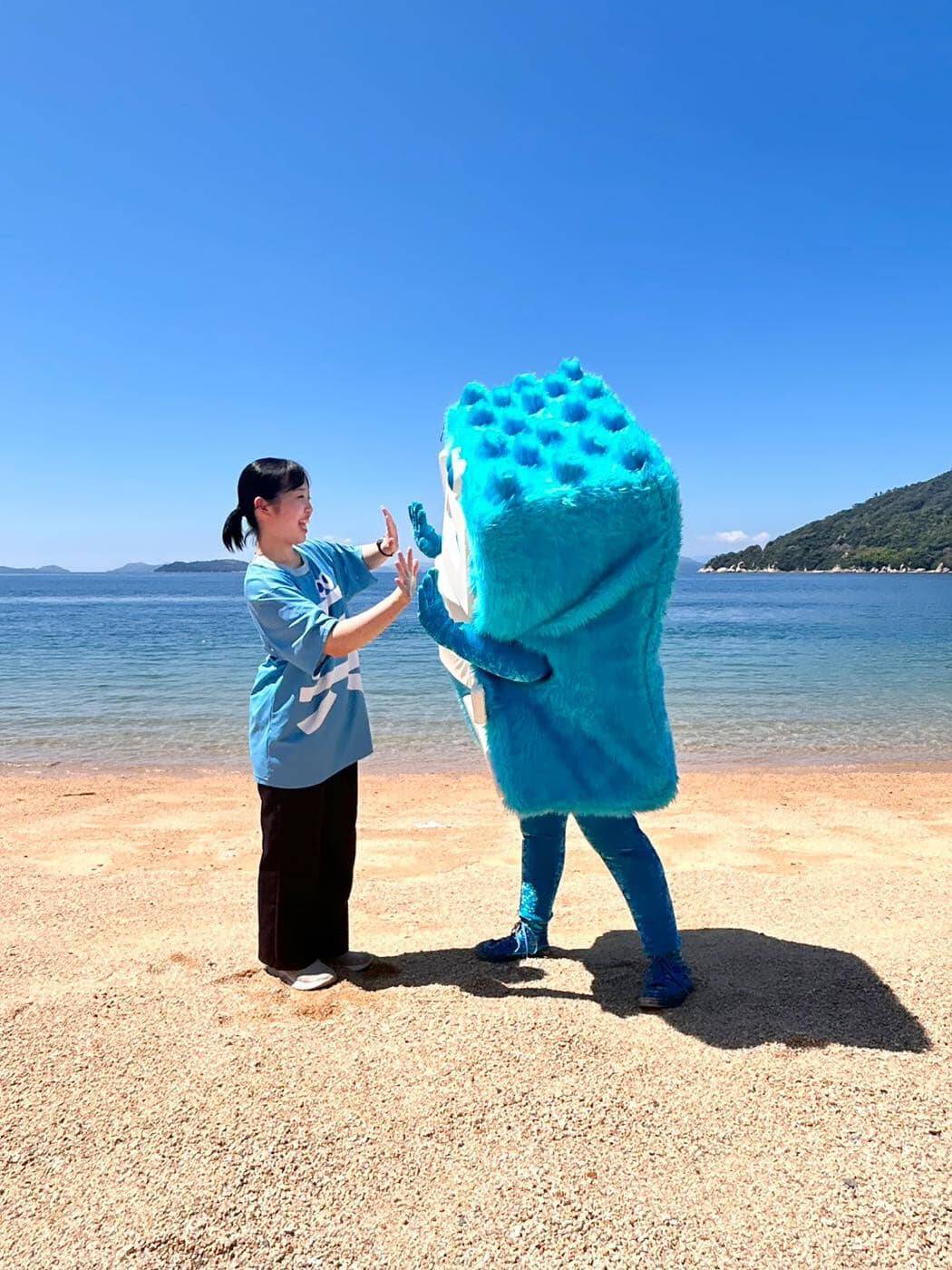 インターンシップに参加した際に呉市公認キャラクター「呉氏」と